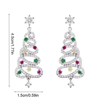 Boucles d'oreilles biscuits colorés femme fille – Bijoux Noël cristal