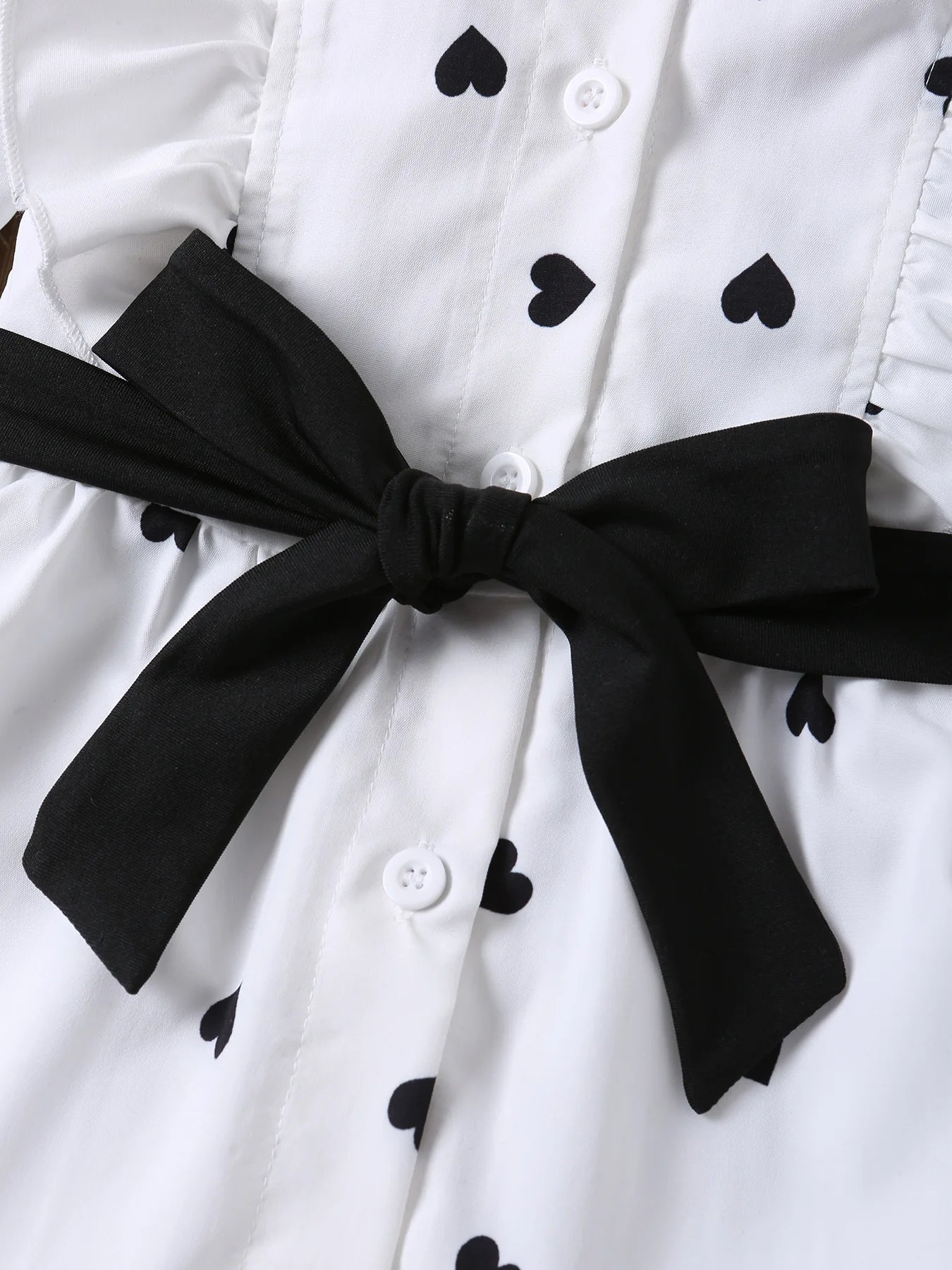 Ensemble fille 2 pièces – chemise + bas, printemps/automne (1‑8 ans)