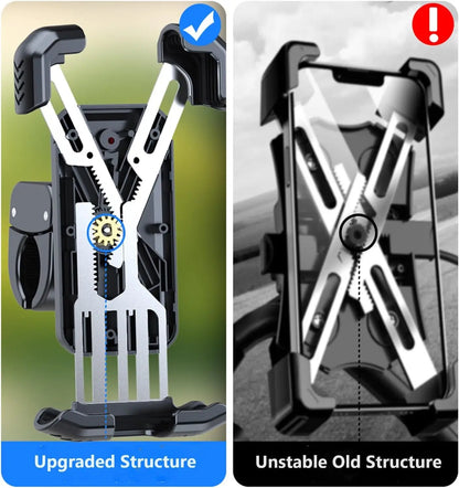 Support de téléphone universel pour moto, vélo et scooter – fixation guidon rapide, 4.7‑7"