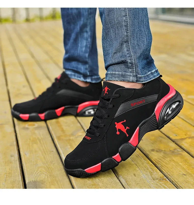 Baskets running homme cuir & maille, confort, extérieur, jogging .