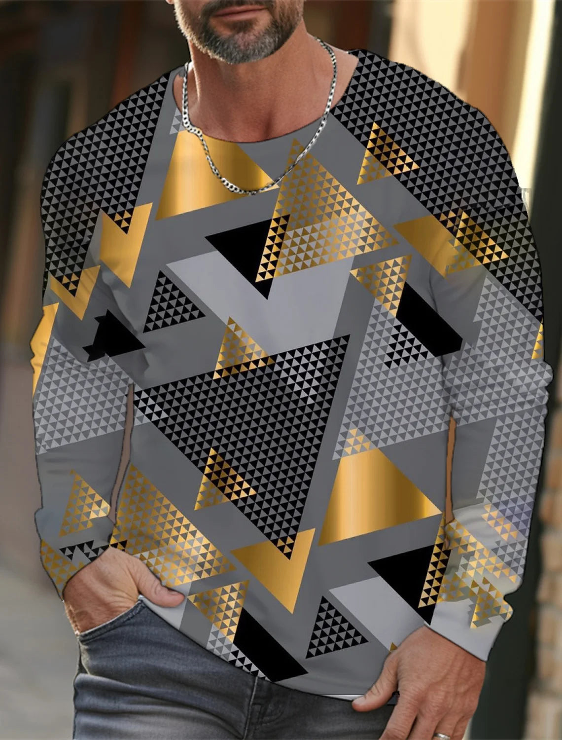 Men's round neck T-shirt, 3D printing, high definition