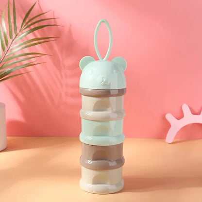 Boîte de lait en poudre portable 4 grilles bébé﻿– distribution hygiénique, stockage pratique, voyage