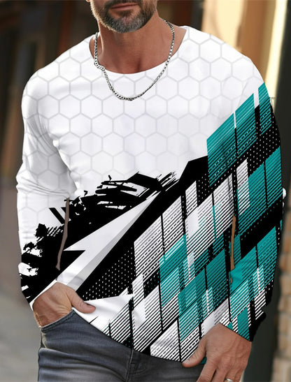 Men's round neck T-shirt, 3D printing, high definition