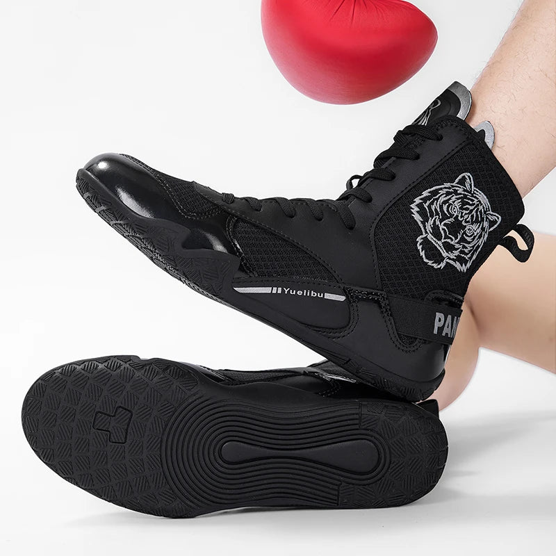 Chaussures de boxe/lutte professionnelles unisexes, compétitions indoor