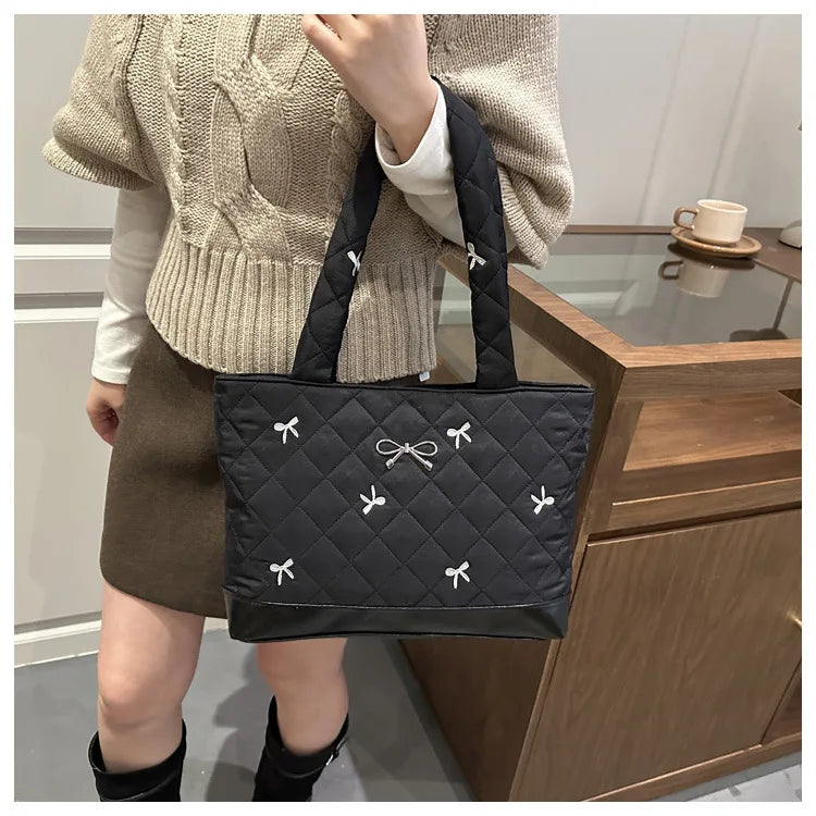 Sac à bandoulière femme – Matelassé, simple, polyvalent, nouvelle mode, grande capacité, texture douce