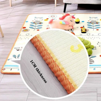 Tapis de jeu bébé 1 cm épaisseur – Mousse EPE non toxique – Tapis pliable sécurisé pour rampe, gym et activités – Tapis enfant confortable et durable