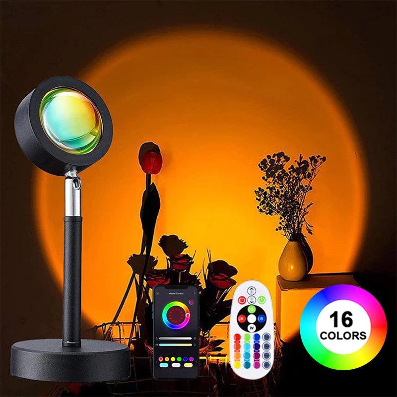 Veilleuse LED RVB – 16 Couleurs, Bluetooth, Télécommande, Ambiance Maison