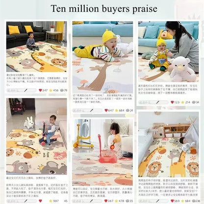 Tapis de jeu bébé 5 tailles – 2 épaisseurs au choix – Puzzle sécurisé – Tapis crèche et escalade – Aire de jeu enfants activités ludiques