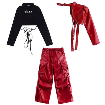 Vêtements Hip Hop Fille, T-shirt Court et Pantalon Cargo .