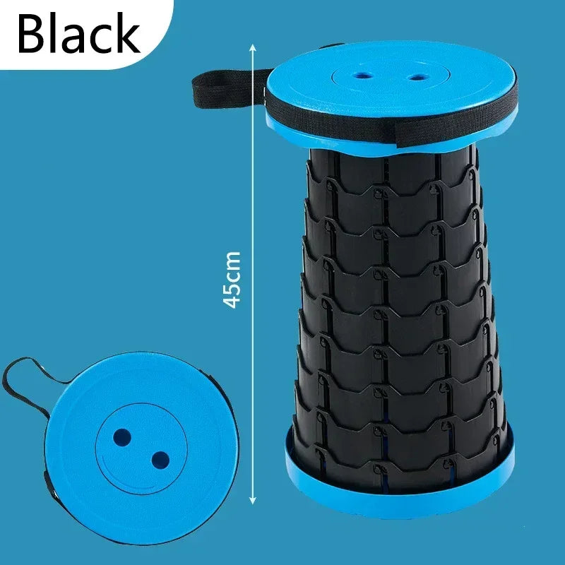 Chaise télescopique pliable plastique, hauteur réglable portable pêche plage camping