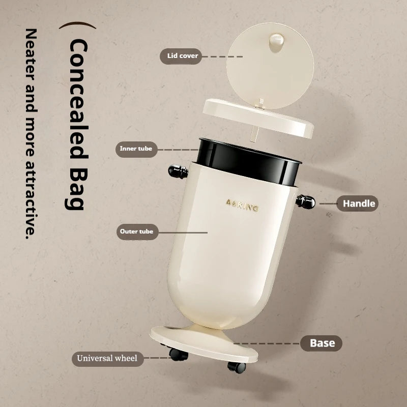 Poubelle Mobile Leasylife avec Roulettes – Haute et Moderne