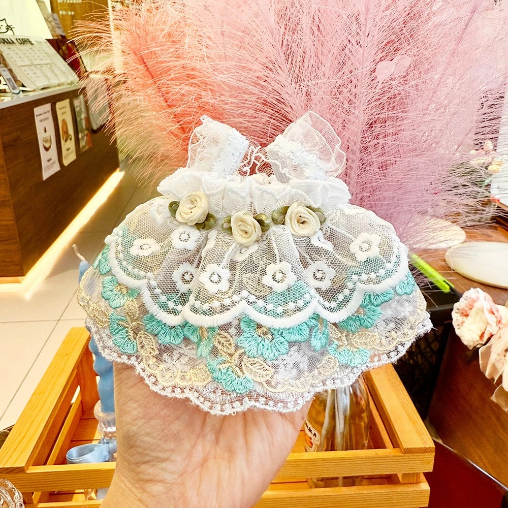 Robe Princesse Poupée – Dentelle et Oreilles de Lapin, Coton Doux Été