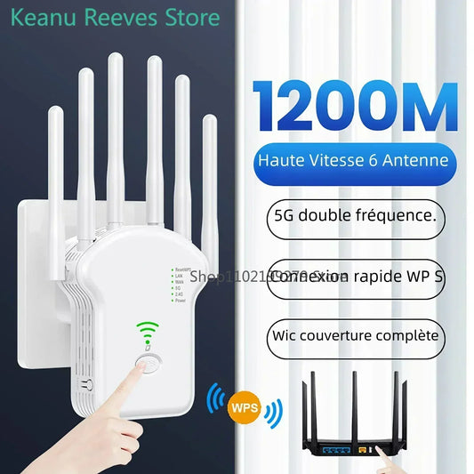 Répéteur WiFi double bande AC1200 5G haute puissance