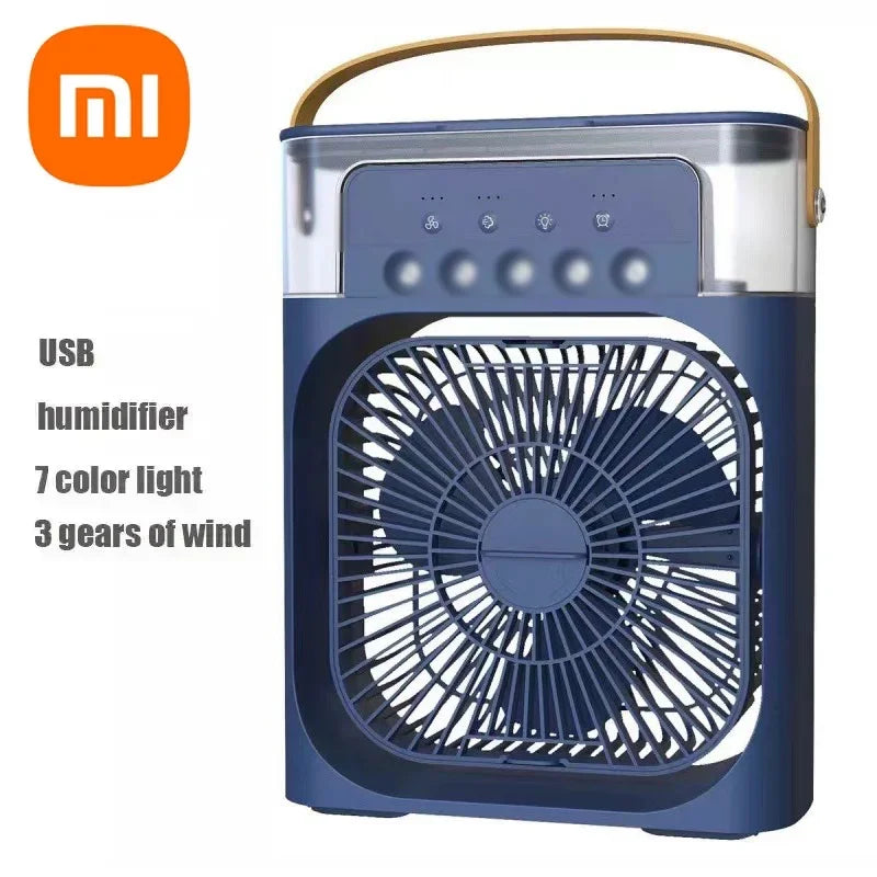 Xiaomi Ventilateur 3-en-1 Portable avec Veilleuse LED, Refroidisseur d'Air réglable pour Maison et Bureau .