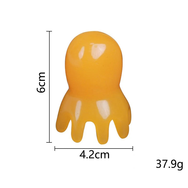 Peigne poulpe en résine naturelle – dents larges, massage cuir chevelu & thérapie capillaire