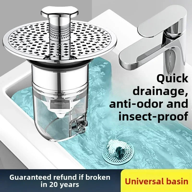 Filtre de Vidange d'Évier de Sol, Noyau Pop-up, Filtre Anti-décennie age, Accessoires de Cuisine