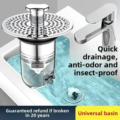 Filtre de Vidange d'Évier de Sol, Noyau Pop-up, Filtre Anti-décennie age, Accessoires de Cuisine