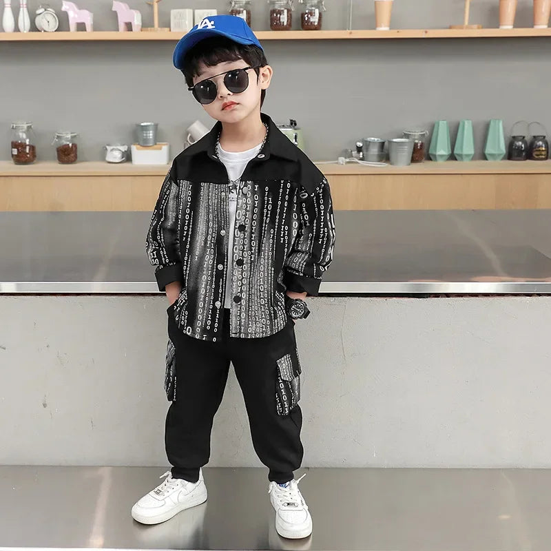 Vêtements enfant garçon – Nouveau ensemble 2 pièces, style coréen tendance