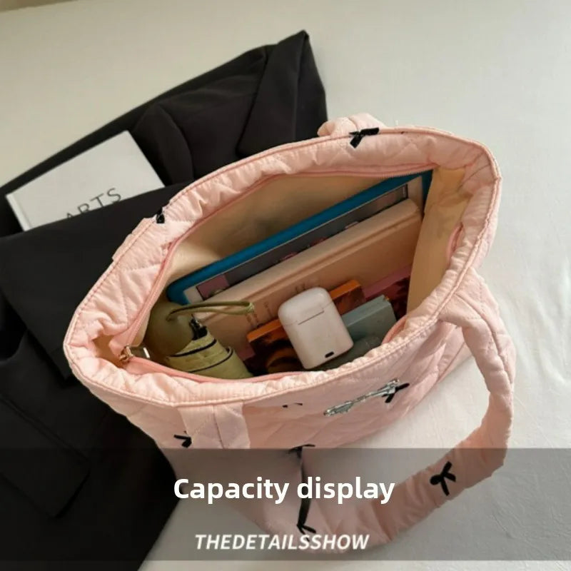 Sac à bandoulière femme – Matelassé, simple, polyvalent, nouvelle mode, grande capacité, texture douce