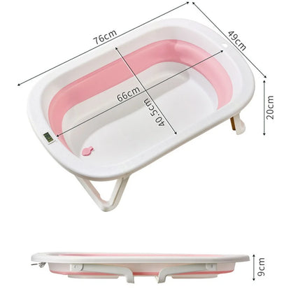 Baignoire bain bébé pliable, plastique, coussinet doux