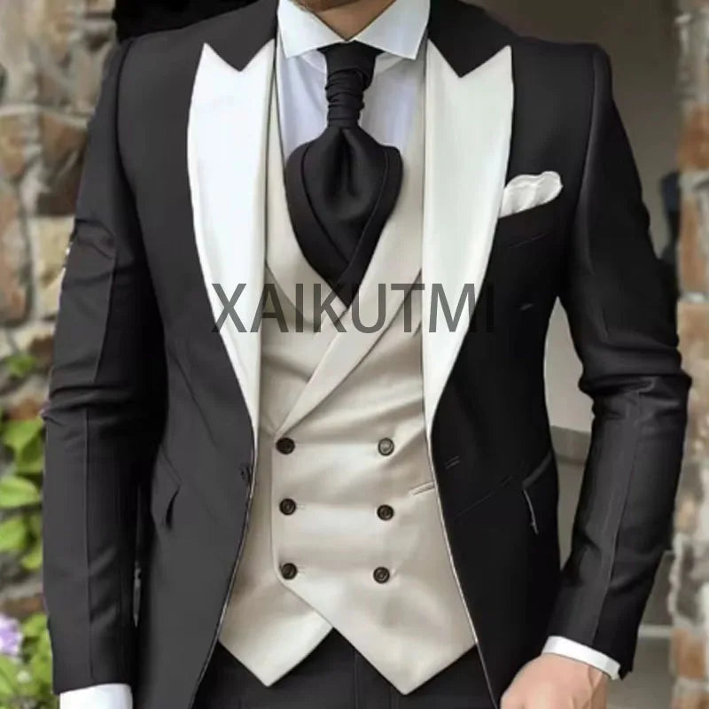 Costume homme 3 pièces violet, élégant, blazer boutonnage simple, mariage luxe .