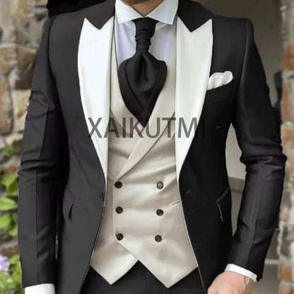 Costume homme 3 pièces violet, élégant, blazer boutonnage simple, mariage luxe .