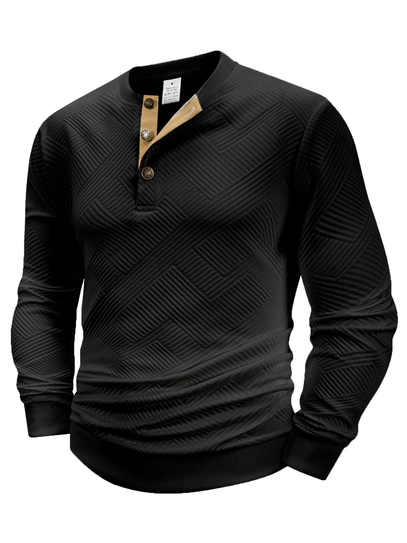 Pull Homme Automne – Col Henley Haute Qualité