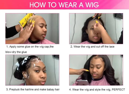 Perruque Lace Frontal Body Wave HD, cheveux humains, reflets blonds .