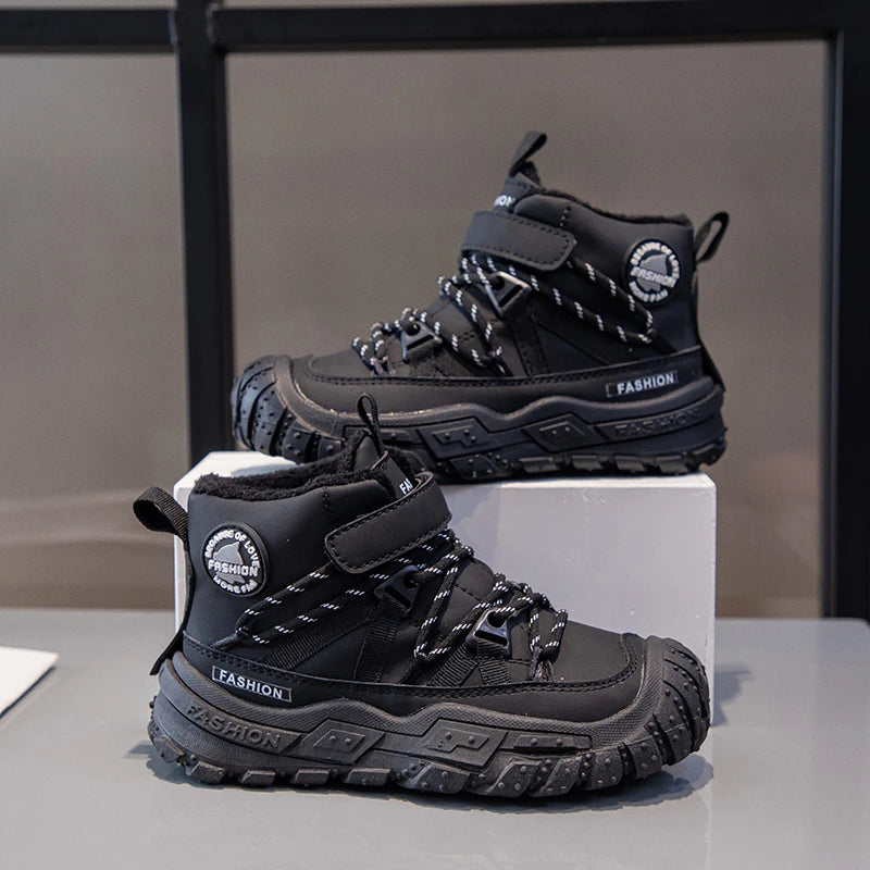 Baskets Antidérapantes Enfant Hiver – Chaussures Randonnée Chaude Résistantes Garçons