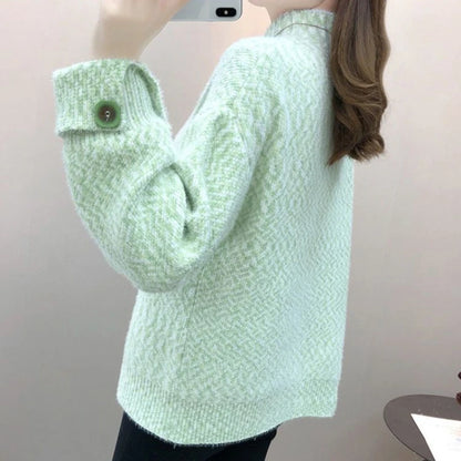 Nouveau pull femme velours chenille épais, chaud , polyvalent et mode
