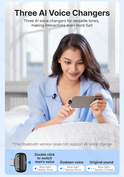 Micro Sans Fil BOYA Lavalier Mini, Enregistrement Audio/Vidéo .