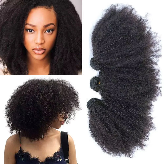 Extensions cheveux humains Remy Vietnam 4B 4C Afro crépus bouclés – Paquets en vrac, armure naturelle, 1/2/3 pièces, qualité premium