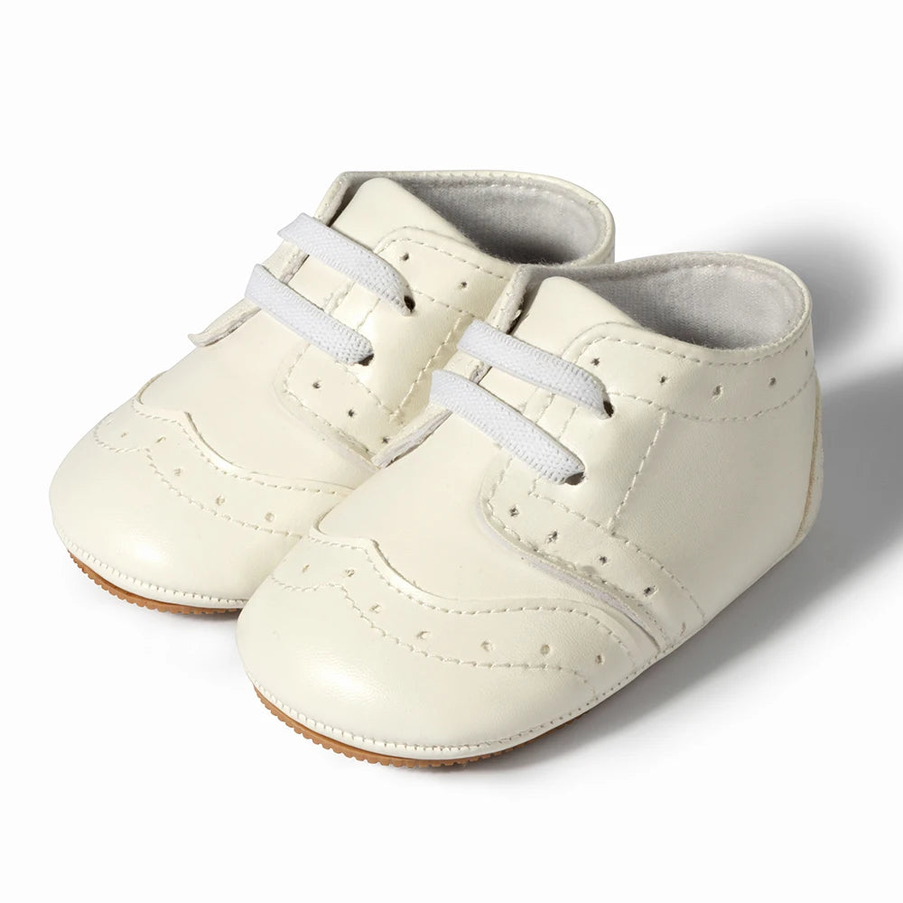 Chaussures bébé garçon – Premiers pas, cuir PU souple, patchwork, semelle antidérapante