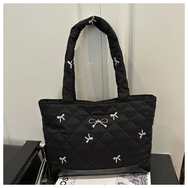 Sac à bandoulière femme – Matelassé, simple, polyvalent, nouvelle mode, grande capacité, texture douce