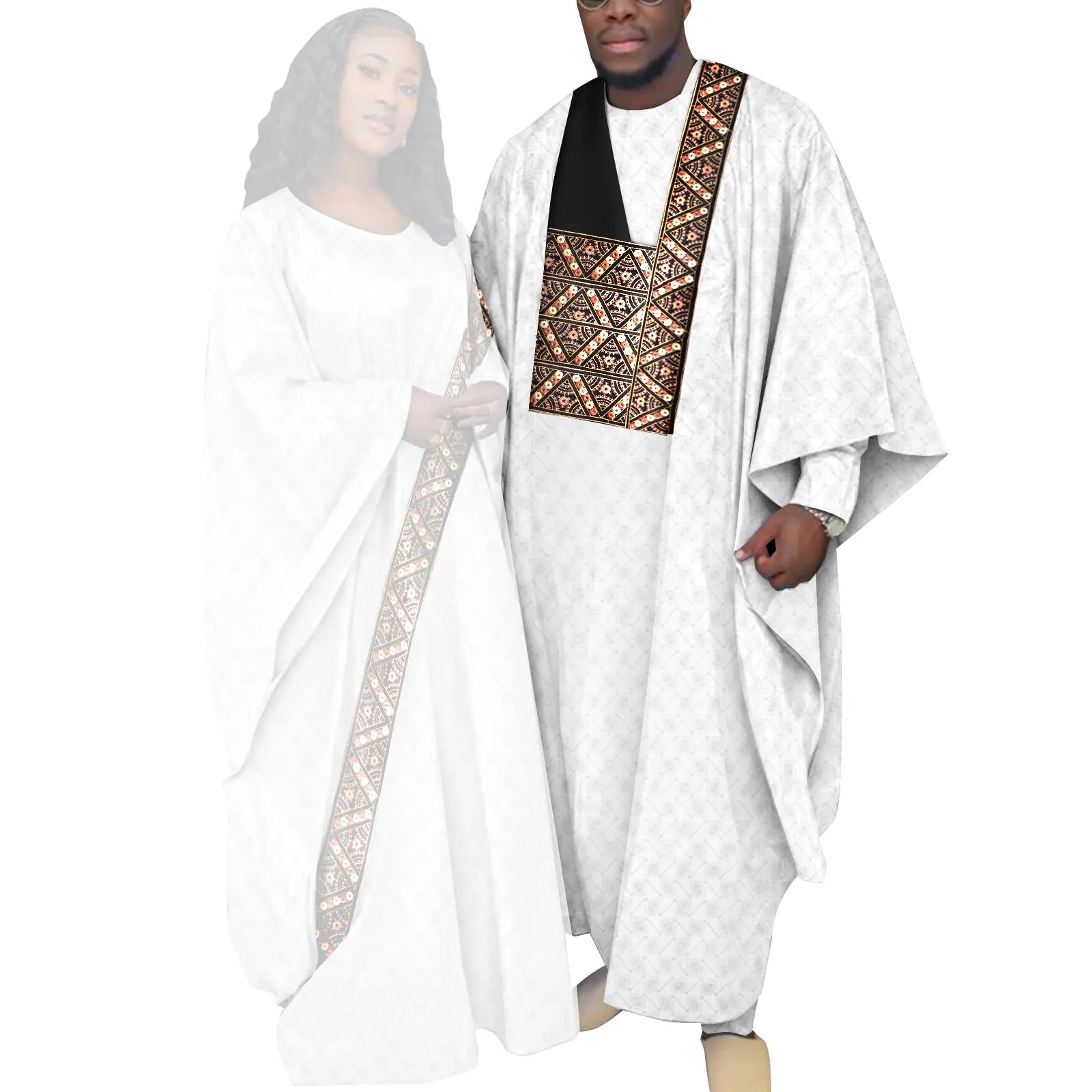 Vêtements couple africain – Tenues mariage ethniques, Abaya femme, Dashiki homme, style traditionnel
