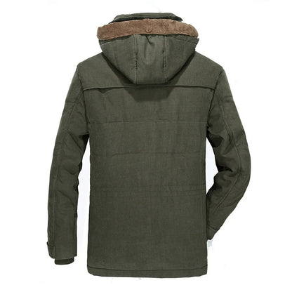 Manteau Hiver Homme 7XL Cargo, Multi-Poches, Doudoune Longue, Capuche, Chaud .