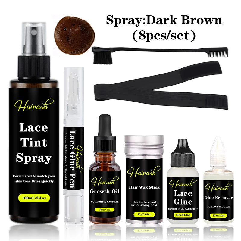 Kit complet perruque dentelle colle spray cire dissolvant fusion