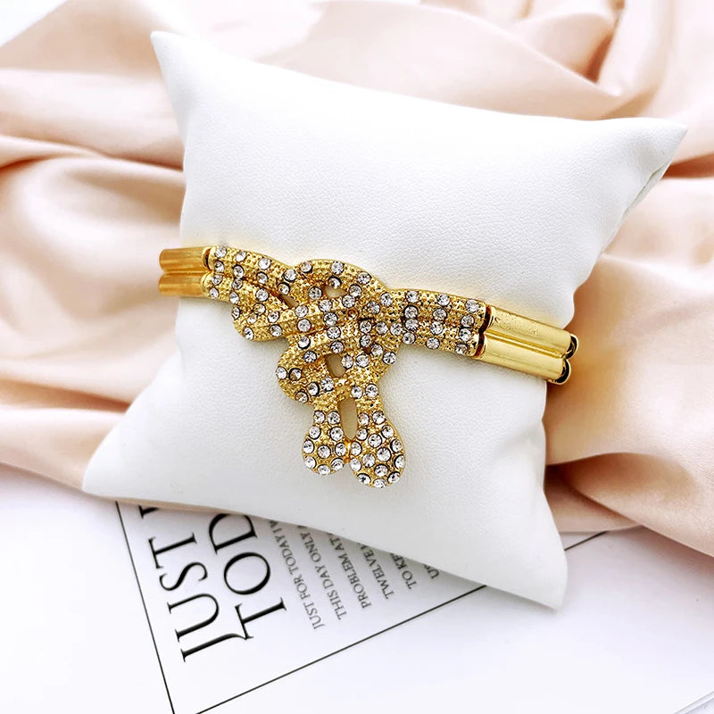 Ensemble Bijoux Femme – Plaqué Or 18K Style Dubaï, Collier, Bracelet, Boucles, Bague