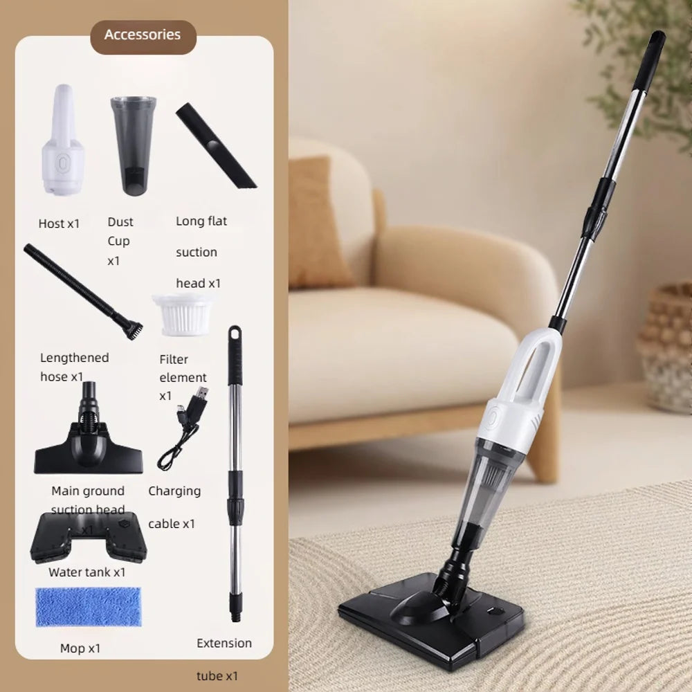 Aspirateur sans fil principal 5Kpa puissant 4-en-1, maison poils animaux tapis bâton