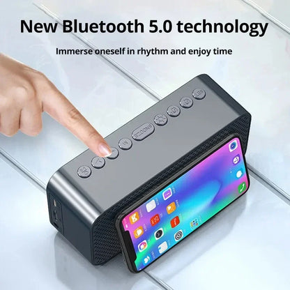 Réveil numérique LED Bluetooth miroir - radio, température, bureau