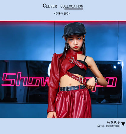 Vêtements Hip Hop Fille, T-shirt Court et Pantalon Cargo .