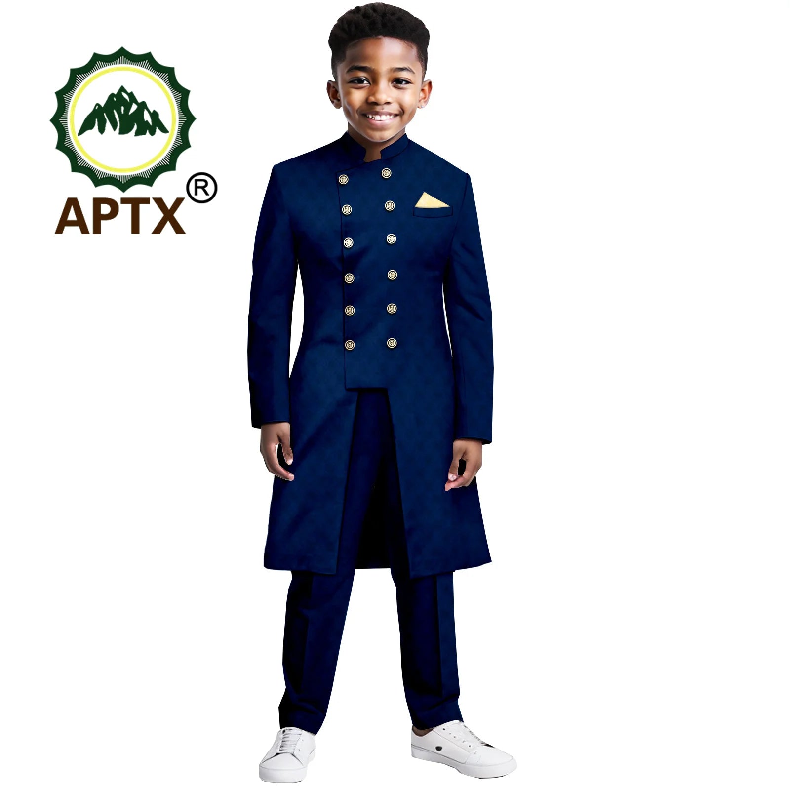 Ensemble garçon africain – Tenue traditionnelle 2 pièces, veste et pantalon, robe formelle pour fête et mariage