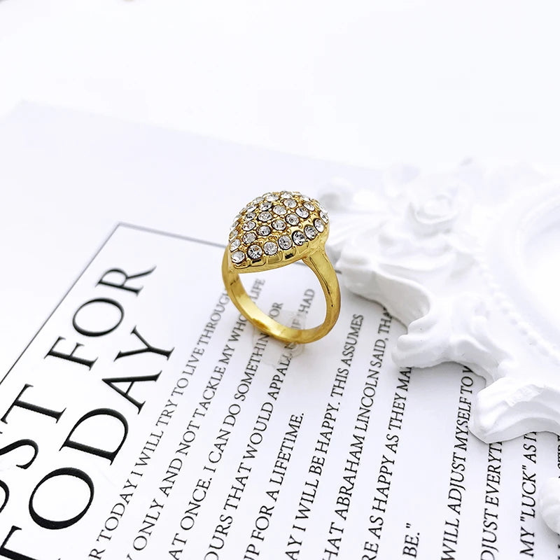 Ensemble Bijoux Femme – Plaqué Or 18K Style Dubaï, Collier, Bracelet, Boucles, Bague