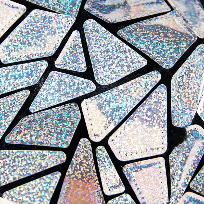 Veste smoking homme luxe paillettes laser, col châle, un bouton, fête et scène.