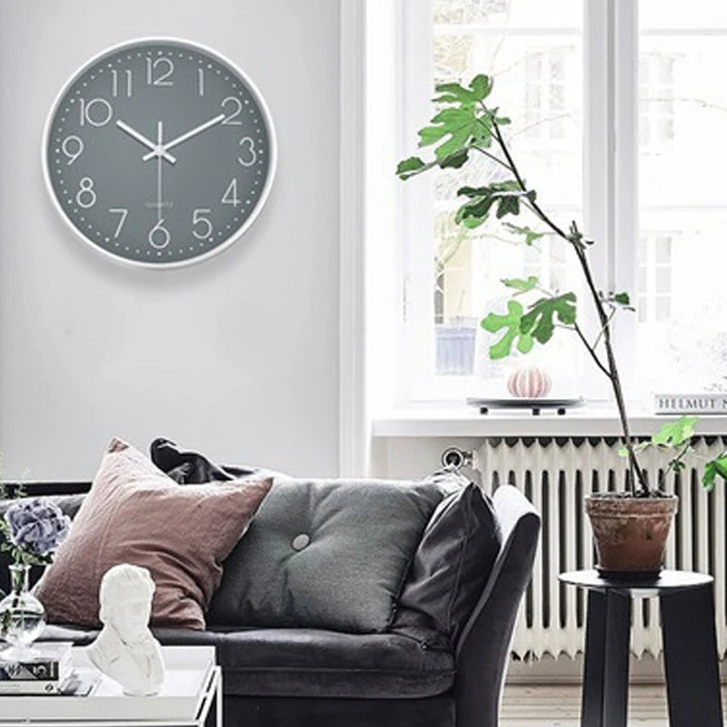 Horloge murale Quartz 8'' cubique silencieuse déco salon