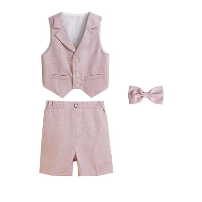 Ensemble cérémonie garçon, robe et noeud papillon ;