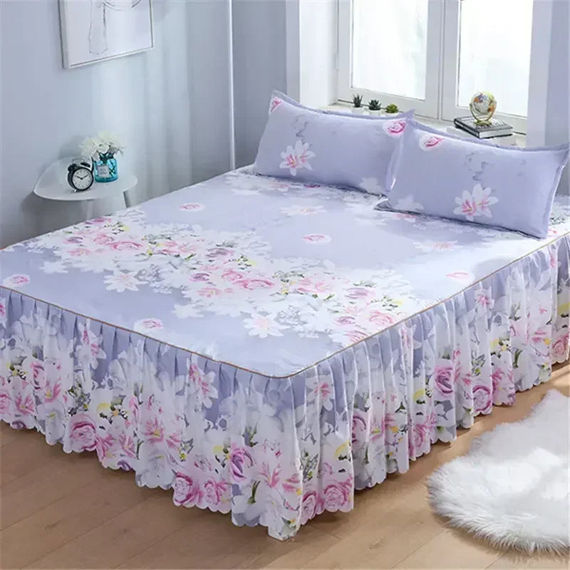 Ensemble de literie 3PCS à fleurs – Draps et housse douce, tailles King/Queen