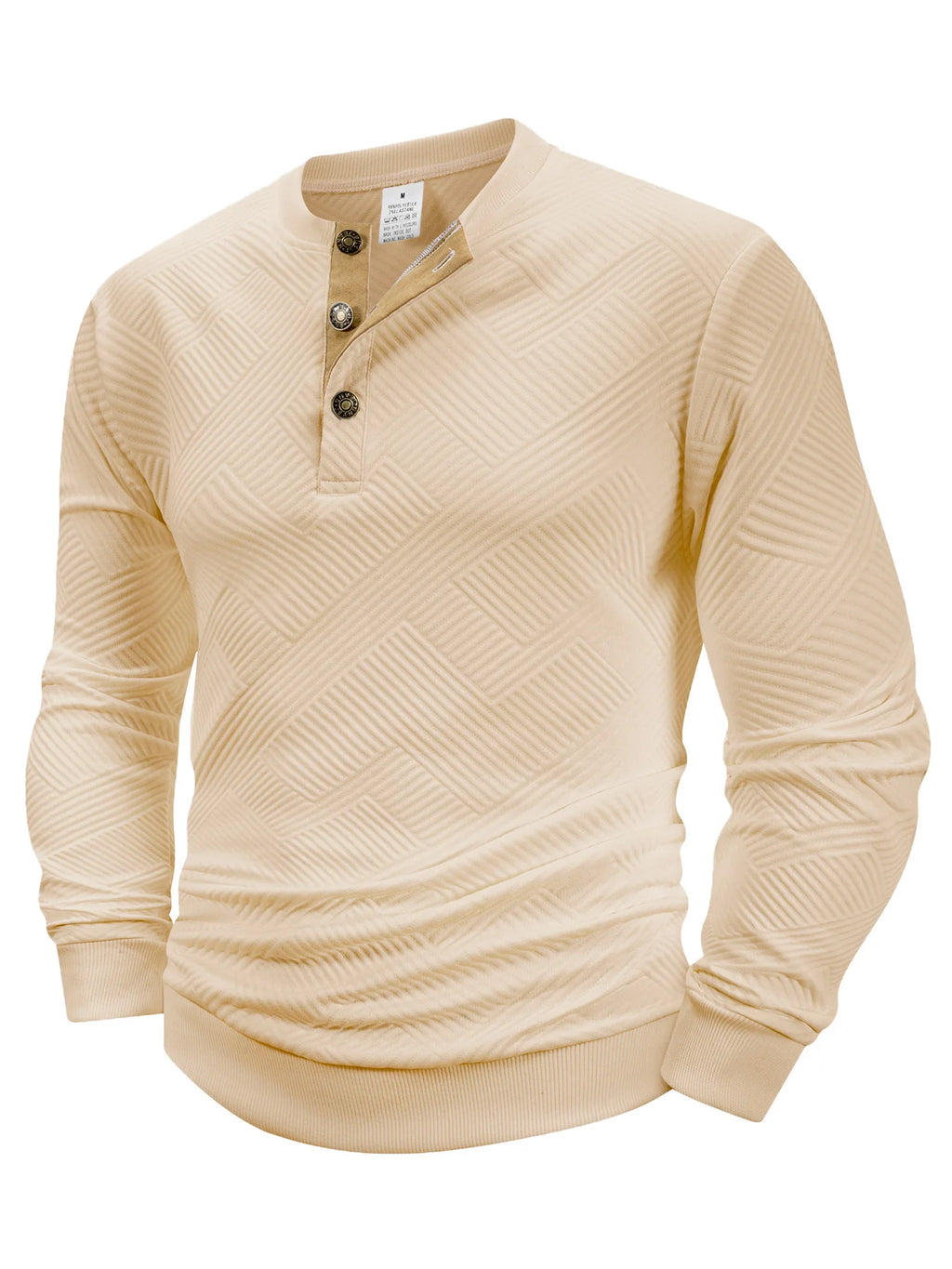Pull Homme Automne – Col Henley Haute Qualité
