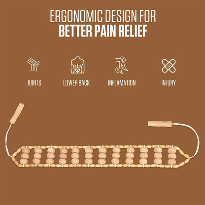 Rouleau de Massage Bois – Soulagement Musculaire, Sculpture du Corps .