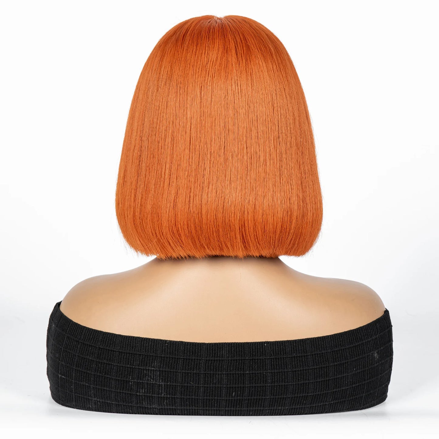 Perruque Bob courte droite colorée – cheveux humains 100%, dentelle 2x6 transparente, densité 250%